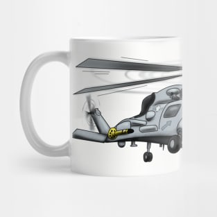 SH-60 Seahawk Military Helicopter Cartoon Illustration Mug